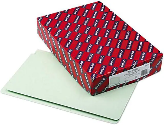 Main image of Smead 29210 Heavy Duty Folders, End Tab, Two Inch Expansion, Legal, Gray Green, 25/Box
