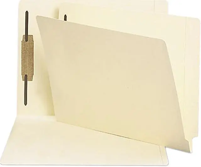 Main image of Smead 34110 Heavyweight Folders, One Fastener, End Tab, 11 Point, Letter, Manila, 50/Box