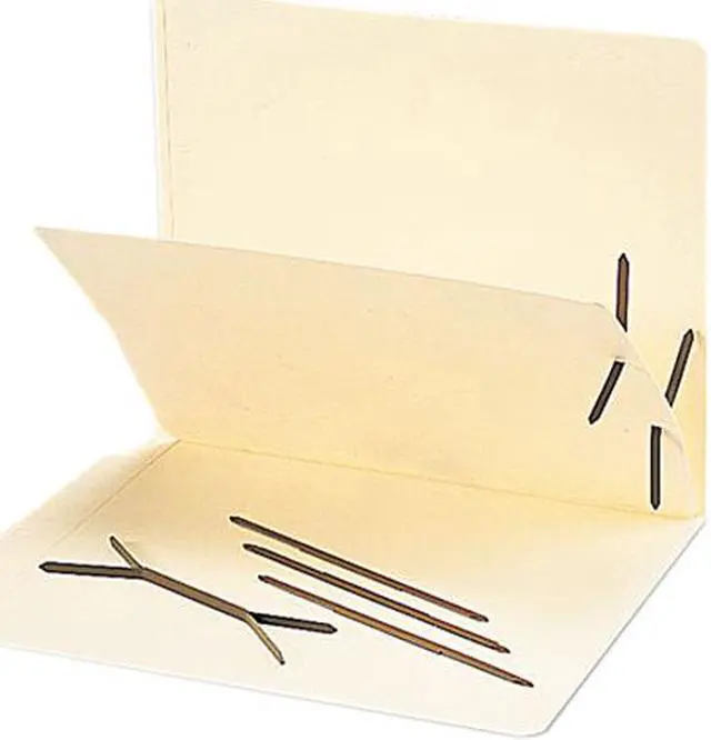 Main image of Smead 35051 Twin Prong Paper File Fasteners, One Inch Capacity, Brown, 100/Box