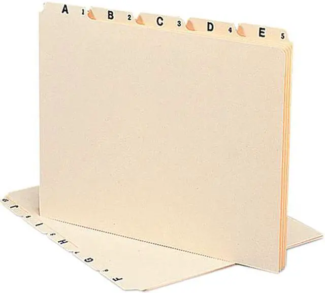 Main image of Smead 50176 Recycled Top Tab File Guides, Alpha, 1/5 Tab, Manila, Letter, 25/Set