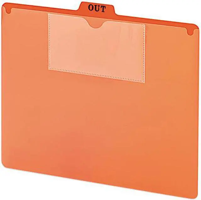 Main image of Smead 51920 Red Pocket Out Guides with Letter Pockets, 1/5 Tab, Poly, 3 x 5, 50/Box