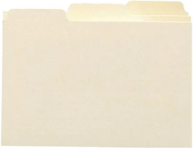 Main image of Smead 55030 Self-Tab Card Guides, 1/3 Tab, Manila, 3 x 5, 100/Box
