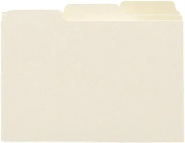 Main image of Smead 56030 Self-Tab Card Guides, Blank, 1/3 Tab, Manila, 4 x 6, 100/Box