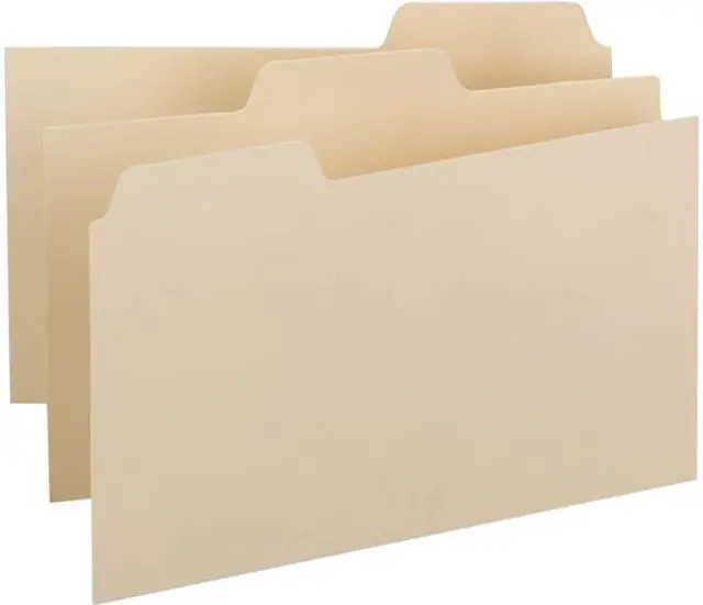 Main image of Smead Card Guide 57030, Plain 1/3-Cut Tab (Blank), 8" W x 5" H, Manila, 100/Box