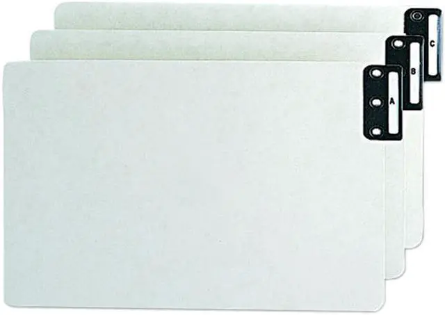 Main image of Smead 63276 End Tab Guides, Alpha, Vertical Metal Tabs, Pressboard, Legal, 25/Box