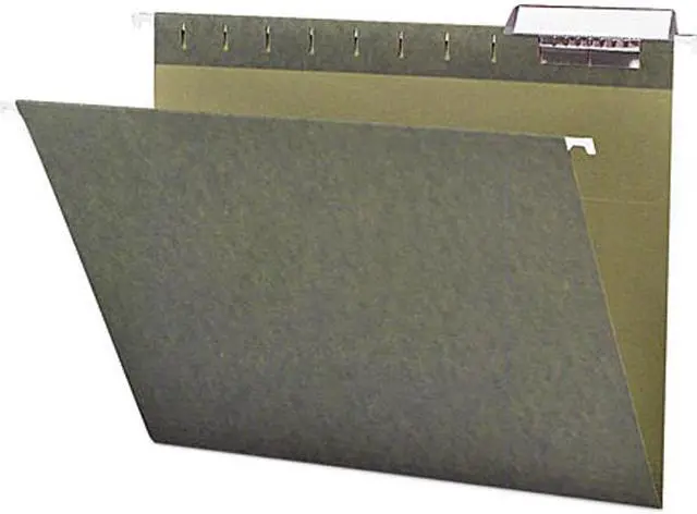 Main image of Smead 64035 Hanging Folders, 1/3 Tab, 11 Point Stock, Letter, Green, 25/Box