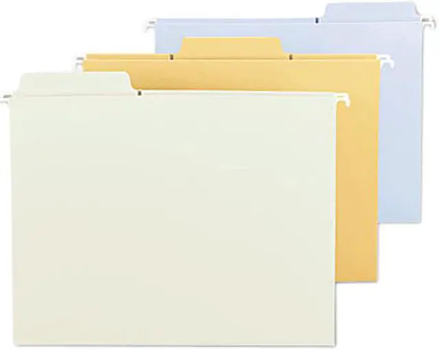 Main image of Smead 64054 FasTab Hanging File Folders, Letter, Assorted Fashion, 18/Box