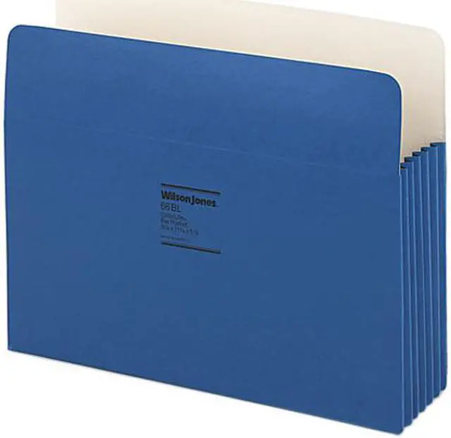 Main image of Wilson Jones 64BL ColorLife 3 1/2 Inch Expansion Pocket, Straight Tab, Dark Blue, 25/Box