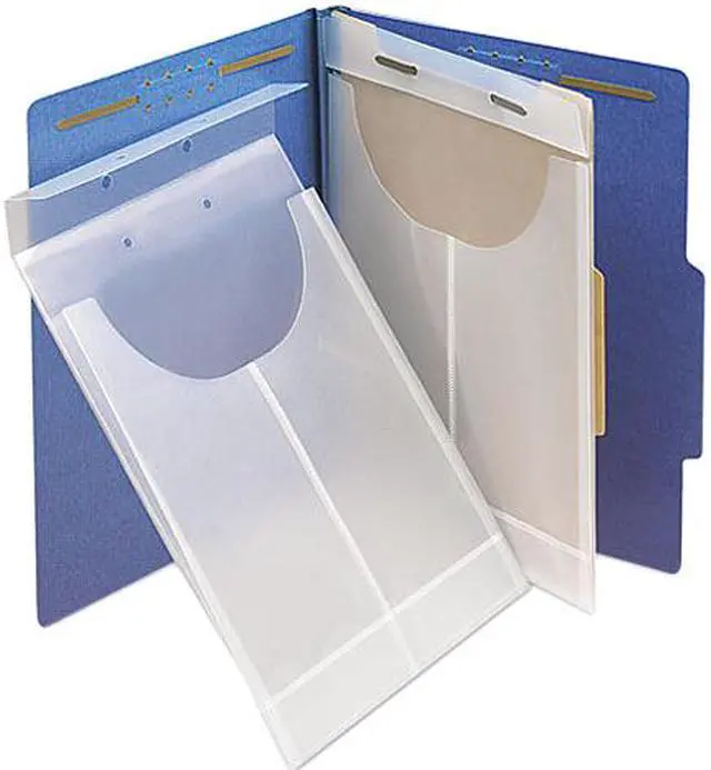 Main image of Smead 68191 Two-Hole Letter/Legal Expanding Pockets, Legal/Letter, Poly, Clear, 24/Box