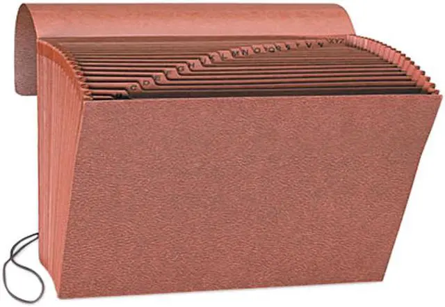Main image of Smead 70318 Heavy-Duty A-Z Expanding File, 21 Pocket, Letter, Leather-Like Redrope