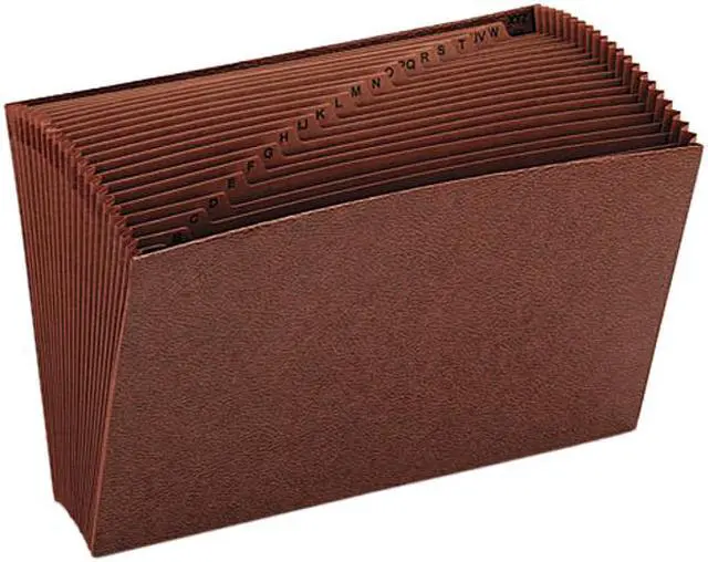 Main image of Smead 70430 A-Z Open Expanding File, 21 Pockets, Legal, Leather-Like Redrope