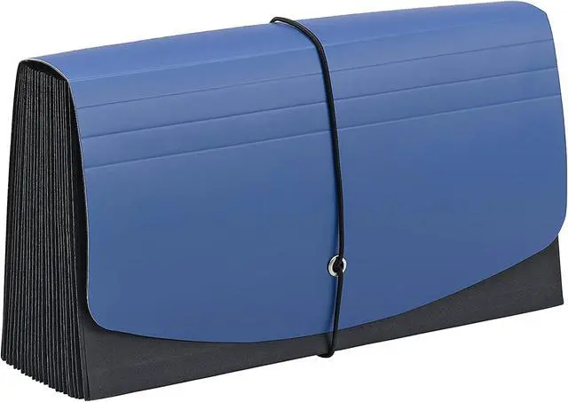 Main image of Handy File w/ Pockets for Checks, 21 Sections, 1/2-Cut Tab, Blue/Black