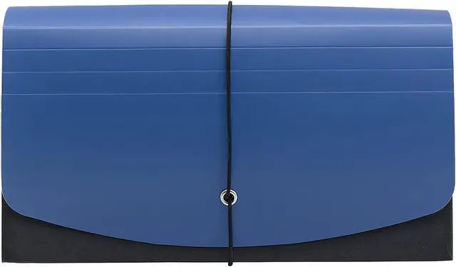 Alt view image 2 of 4 - Handy File w/ Pockets for Checks, 21 Sections, 1/2-Cut Tab, Blue/Black