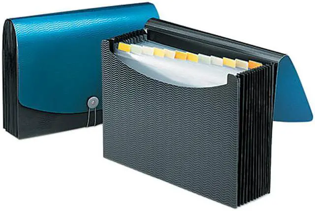 Main image of Smead 70863 Expanding File, 12 Pockets, Poly, Letter, Black/Blue