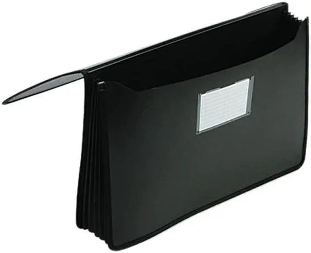 Main image of Smead 71510 Premium 5 1/4 Inch Expansion Wallets, Poly, Legal, Black