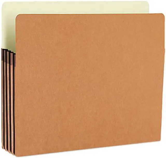 Main image of Smead 73205 100% Recycled Pocket, 3 1/2 Inch Expansion, Letter, Redrope, 25/Box