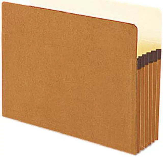 Main image of Smead 73206 100% Recycled Pocket, 5 1/4 Inch Expansion, Letter, Redrope, 10/Box