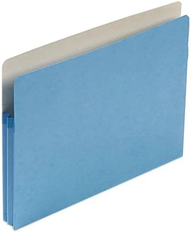 Main image of Smead 1 3/4" Expansion Colored File Pocket, Straight Tab, Letter, Blue