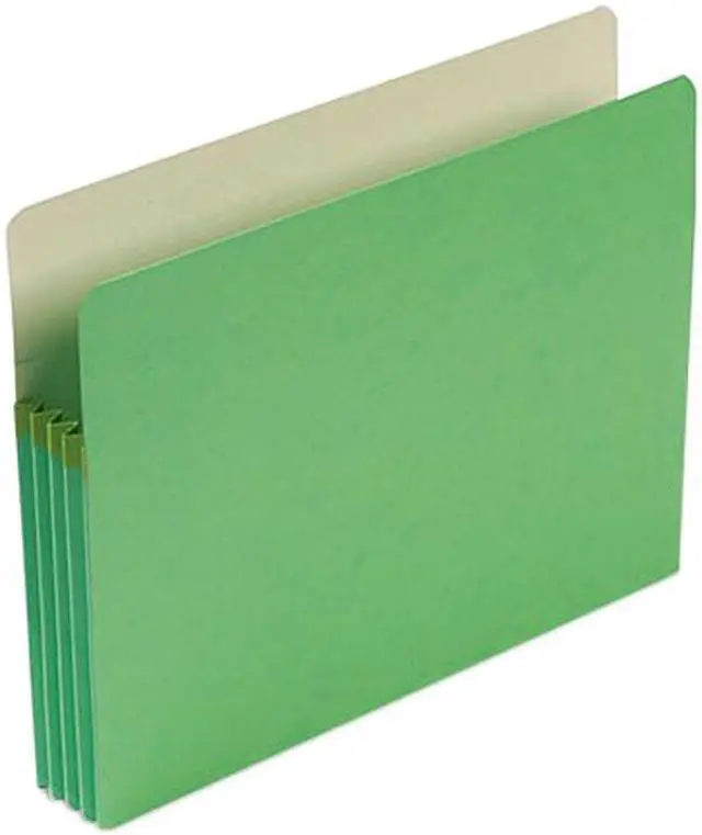 Main image of Smead 3 1/2" Expansion Colored File Pocket, Straight Tab, Letter, Green