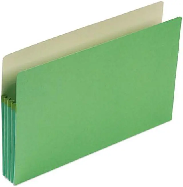 Main image of Smead 74226 Green Colored File Pockets - 8.50" Width x 14" Length - 3.50" Expansion - Green - 1 Each