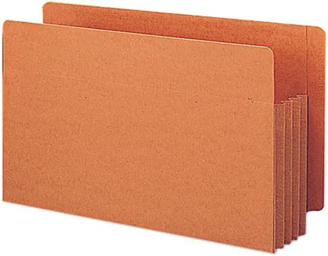 Main image of Smead 74780 3 1/2 Inch Expansion File TUFF Pockets, Straight, Legal, Redrope, 10/Box