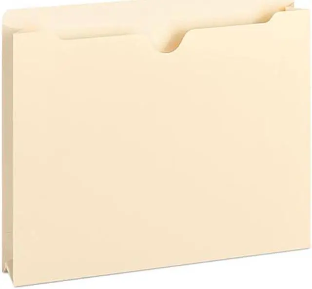 Main image of Smead 75560 Double-Ply Top File Jackets, Two Inch Expansion, Letter, 11 Point Manila, 50/Box