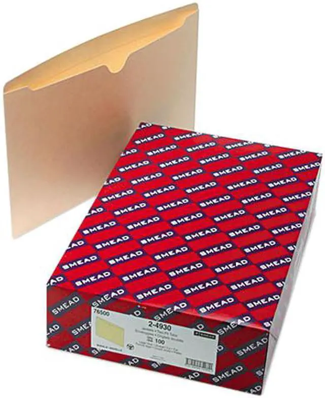 Main image of Smead 76500 File Jackets with Double-Ply Top, Legal, 11 Point Manila, 100/Box
