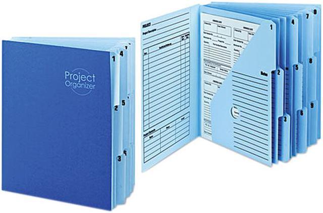 Smead 89200 Project Organizer Expanding File, 10 Pockets, Lake/Navy Blue