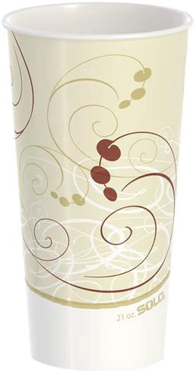 Main image of Solo Cup RNP21P-J8000 Double Sided Poly Paper Cold Cups, 21 oz, Symphony Design, 50/Pack, 20 Packs/Carton