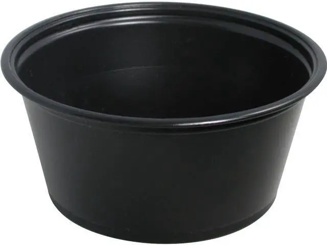Main image of Dart 325PCBLK Conex Complements Portion Cups, 3.25 oz, Black, 2500 Cups