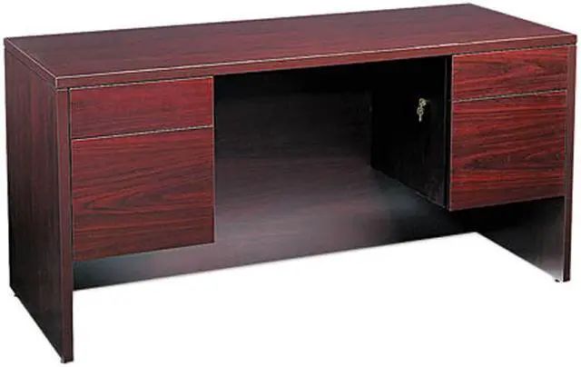 Main image of HON 10565NN 10500 Series Kneespace Credenza With 3/4-Height Pedestals, 60w x 24d, Mahogany