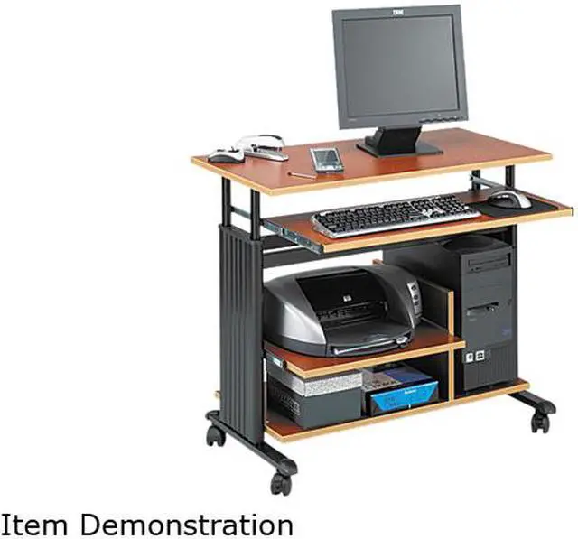 Main image of Safco 1927CY 33" Wide Adj Height Mini-Tower Workstation, 22d x 34h, Cherry