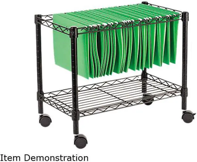 Main image of Alera FW60-1424BL Single-Tier Rolling File Cart, 24w x 14d x 21h, Black