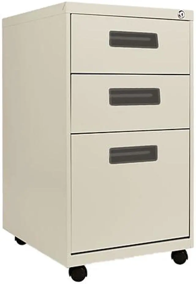 Main image of Alera PA53-2820PY Three-Drawer Mobile Pedestal File, 15-7/8w x 19-3/4d x 28-1/4h, Putty