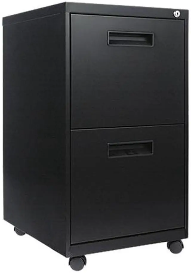 Main image of Alera PA54-2820BL Two-Drawer Mobile Pedestal File, 15-7/8w x 19-3/4d x 28-1/4h, Black