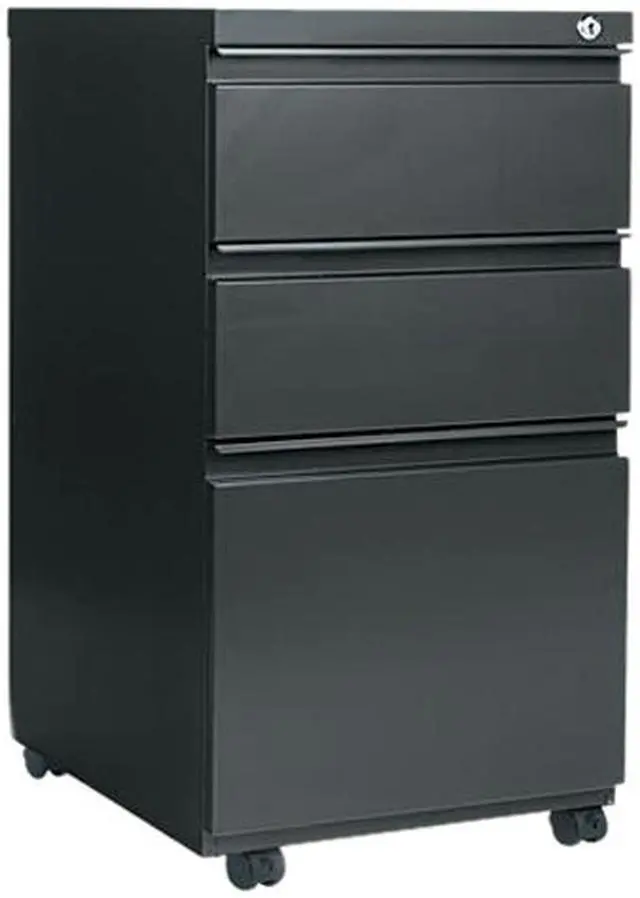 Main image of Alera PB53-2819CH (ALEPB532819CH) 3-Drawer Mobile Pedestal File W/ Full-Length Pull, 15-7/8w x 19-1/4d, Charcoal