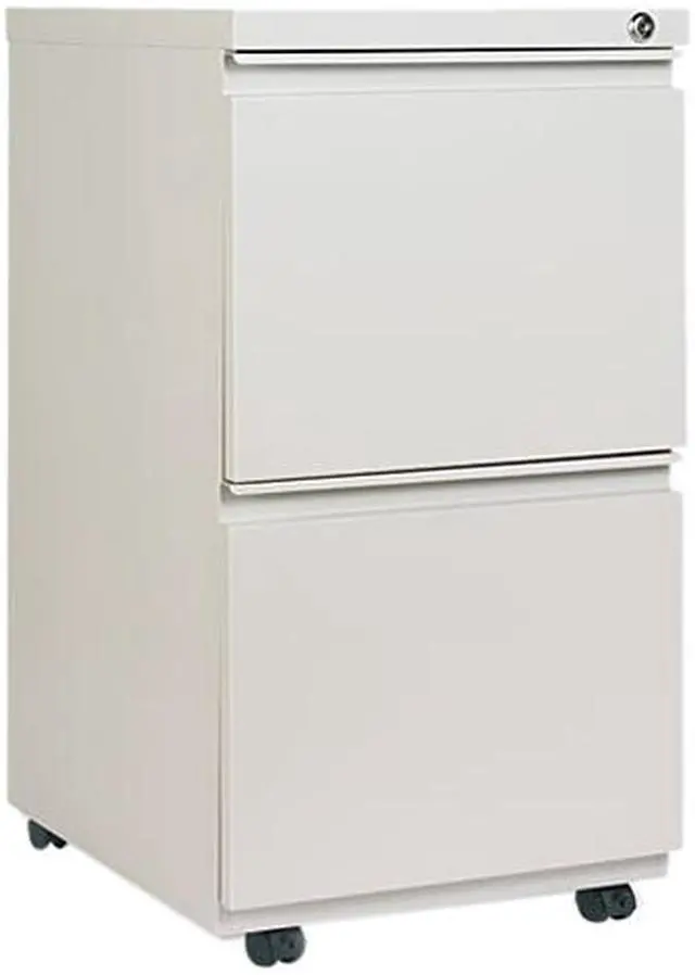 Main image of Alera PB54-2819LG (ALEPB542819LG) Two-Drawer Mobile Pedestal File W/ Full-Length Pull, 15-7/8w x 19-1/4d, Lt Gray