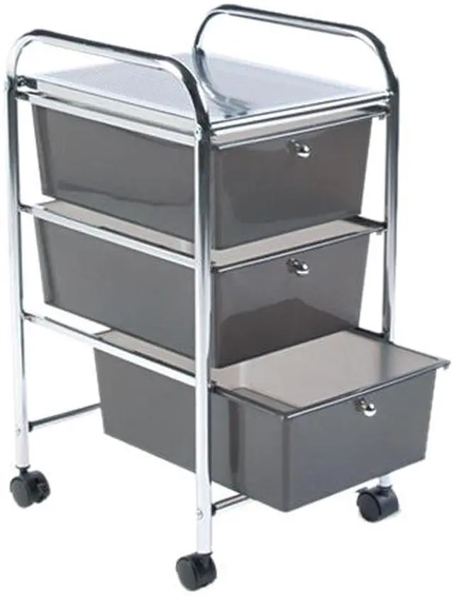 Main image of Advantus 34006 Portable Drawer Organizer, 15-1/2w x 13d x 27h, Chrome/Smoke