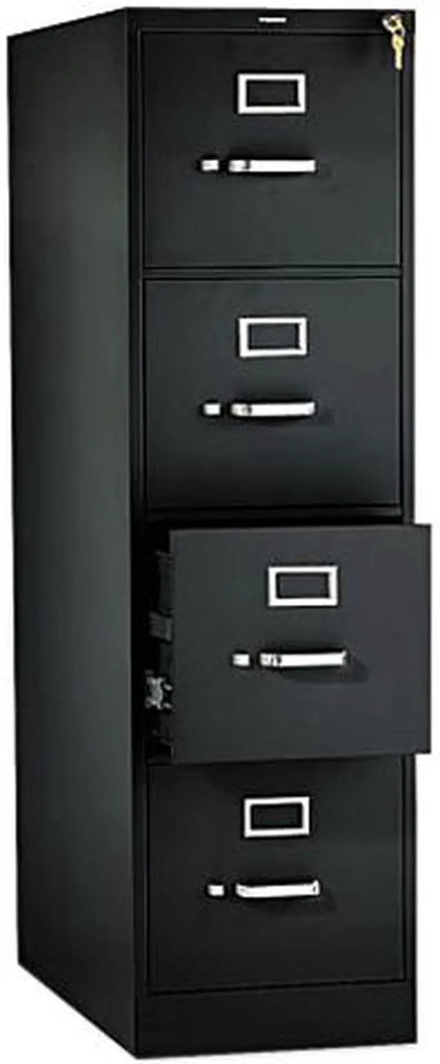 Main image of HON 314PP 310 Series Four-Drawer, Full-Suspension File, Letter, 26.50" Depth, Black