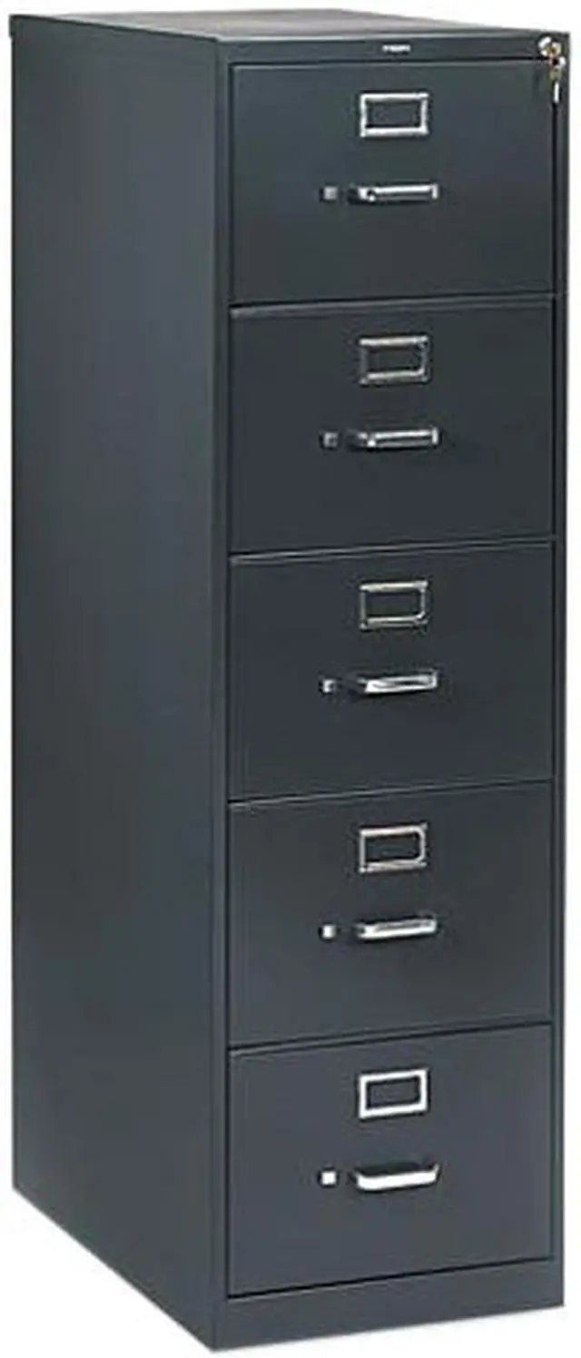 Main image of HON 315CPS 310 Series Five-Drawer, Full-Suspension File, Legal, 26-1/2d, Charcoal