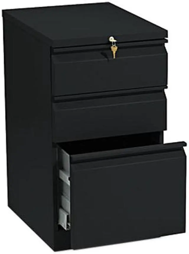 Main image of HON 33720RP Efficiencies Mobile Pedestal File with One File / Two Box Drawers, Black