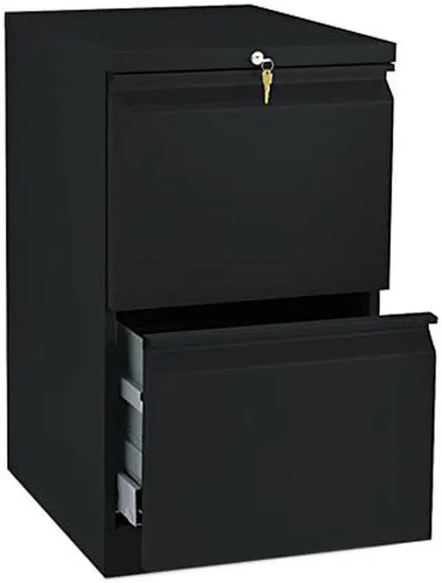Main image of HON 33820RP Efficiencies Mobile Pedestal File w/Two File Drawers, 19.90" Depth, Black