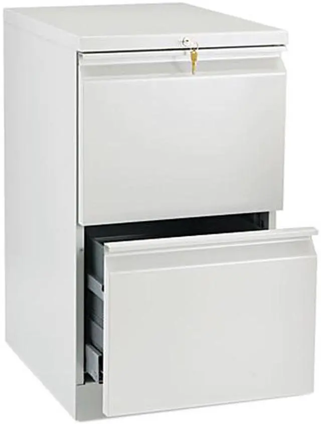 Main image of HON 33820RQ Efficiencies Mobile Pedestal File w/Two File Drawers, 19-7/8d, Light Gray