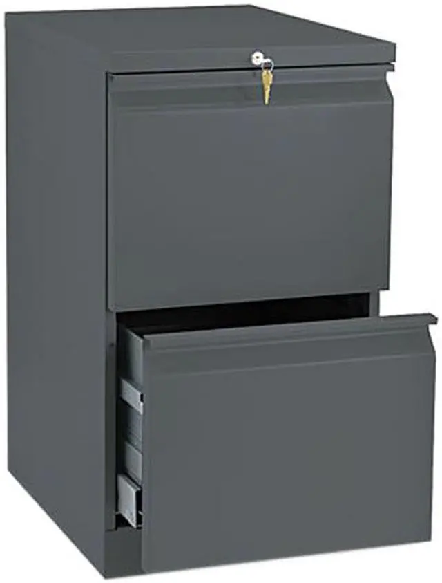 Main image of HON 33820RS Efficiencies Mobile Pedestal File w/ Two File Drawers, 19.88" Depth, Charcoal