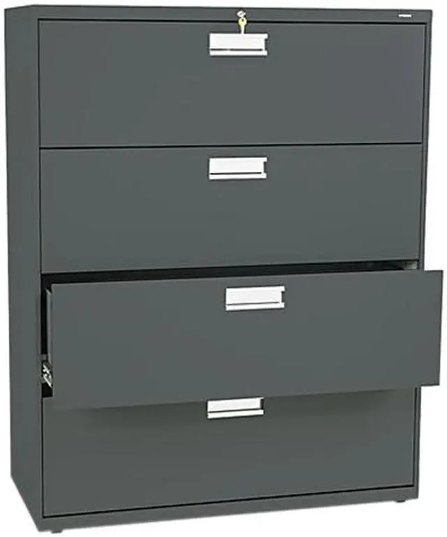 Main image of HON 694LS 600 Series Four-Drawer Lateral File, 42w x19-1/4d, Charcoal