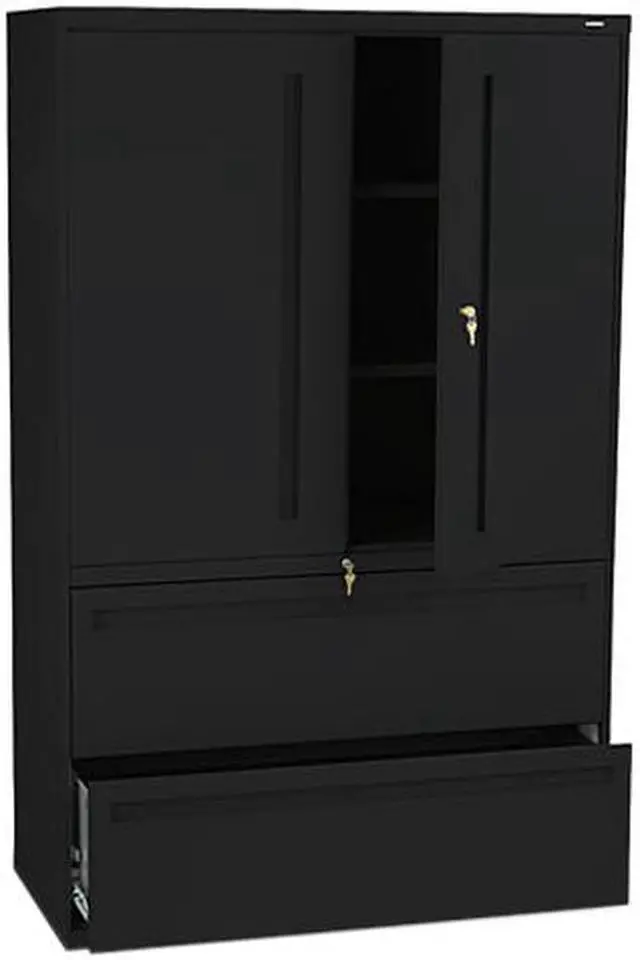 Main image of HON 795LSP 700 Series Lateral File w/Storage Cabinet, 42w x 19-1/4d, Black