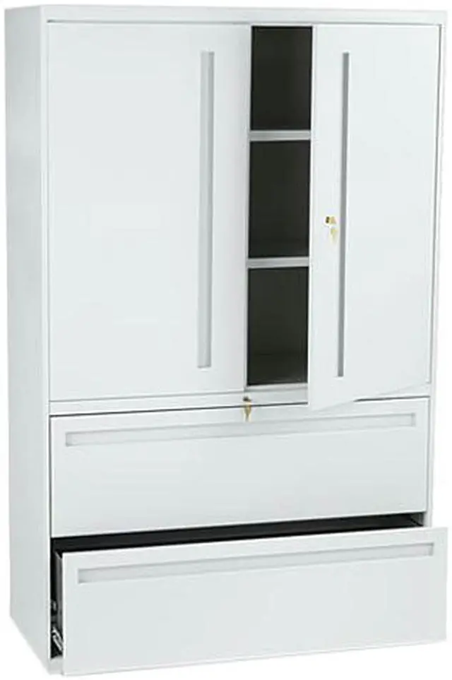 Main image of HON 795LSQ 700 Series Lateral File w/Storage Cabinet, 42w x 19-1/4d, Light Gray