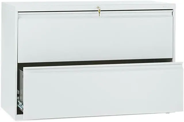 Main image of HON 892LQ 800 Series Two-Drawer Lateral File, 42w x 19-1/4d x 28-3/8h, Light Gray