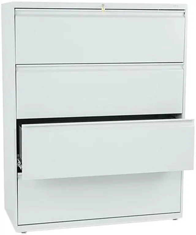 Main image of HON 894LQ 800 Series Four-Drawer Lateral File, Light Gray