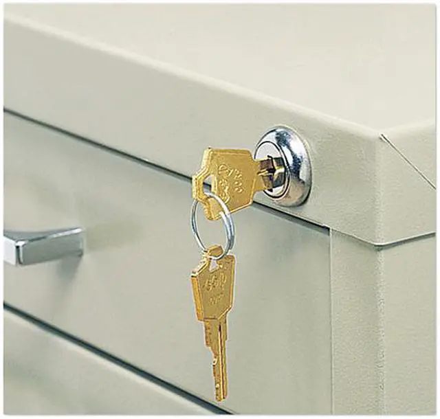 Main image of Safco 4981 Field Installable Lock Kit For Use With Five-Drawer Flat Files, Steel